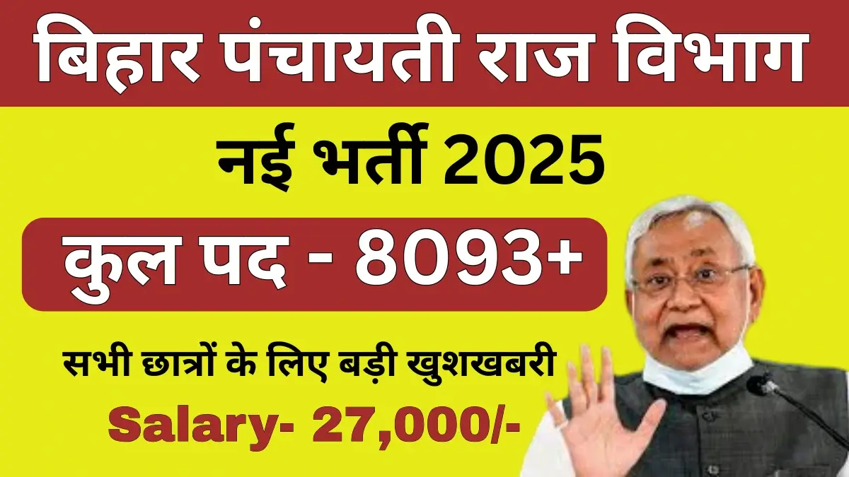 Bihar Panchayati Raj Clerk Vacancy 2025 In Hindi