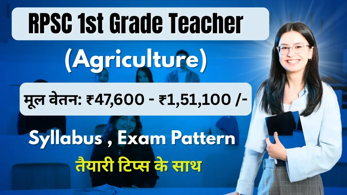 RPSC 1st Grade Teacher Recruitment 2025