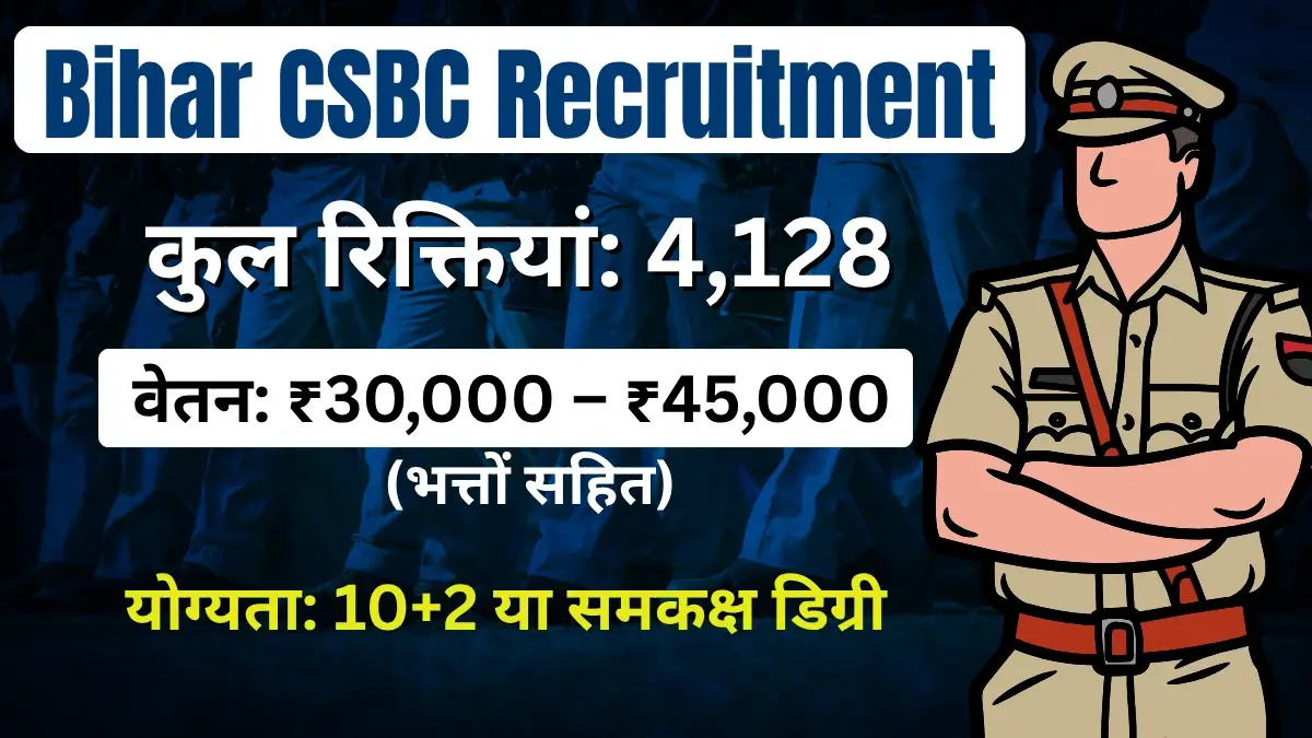 Bihar CSBC 4128 Recruitment