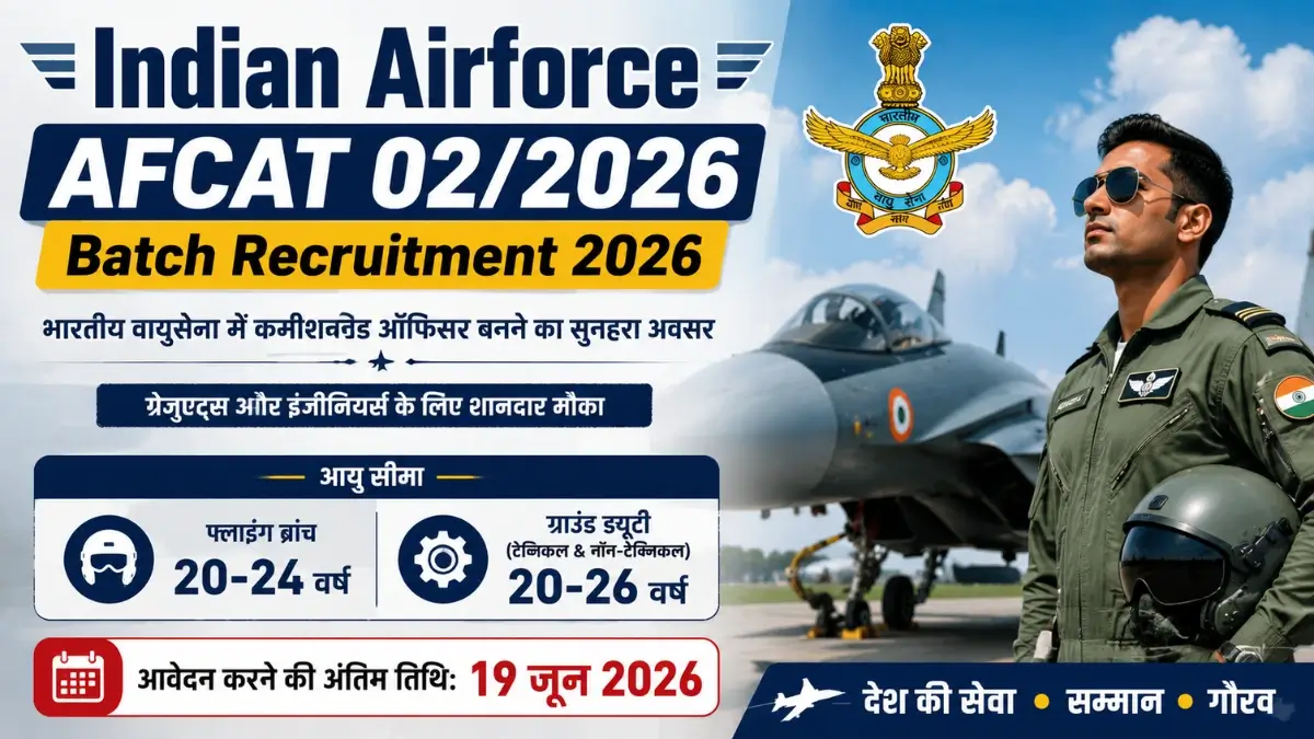 Indian Airforce AFCAT 02/2026 Batch Recruitment 2026