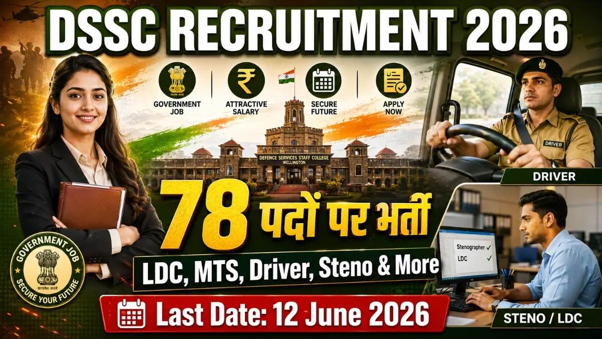 DSSC Recruitment 2026