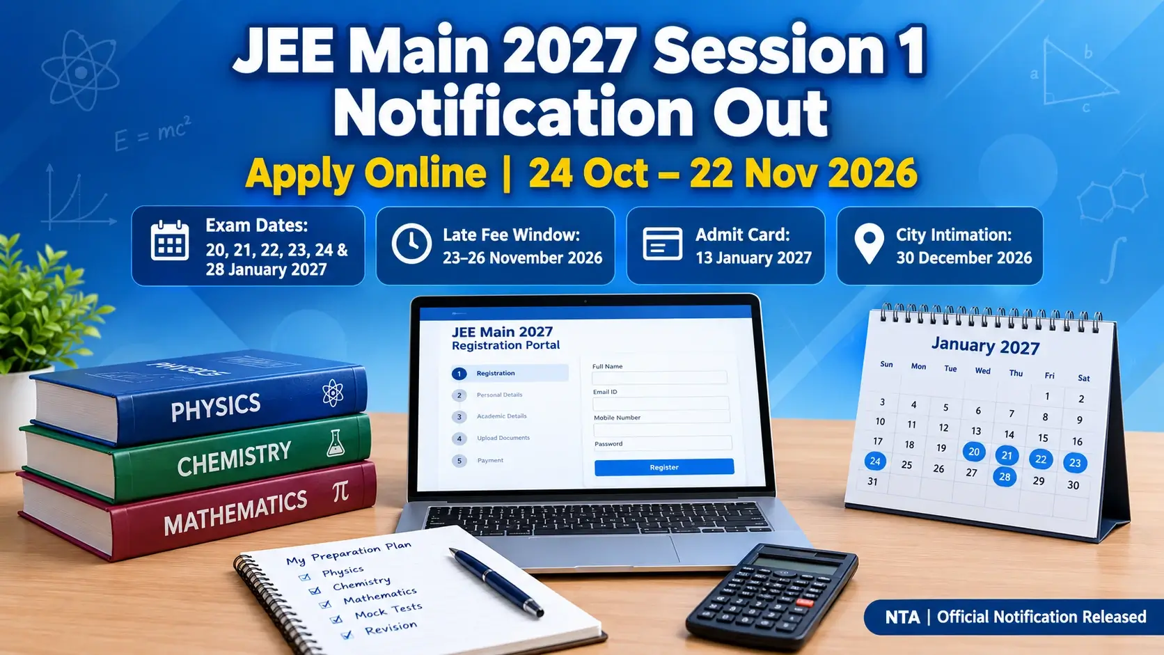JEE Main 2027 Session 1 Notification Out