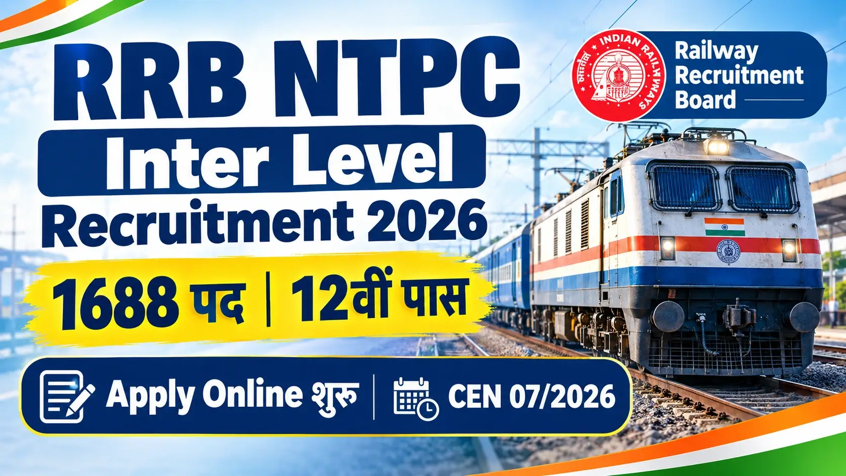 RRB NTPC Inter Level Recruitment 2026 in Hindi